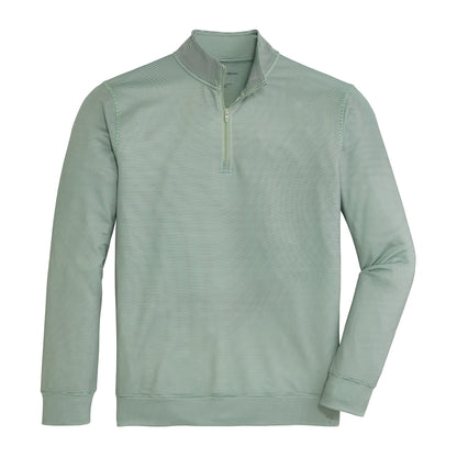 Hairline Stripe Printed Performance 1/4 Zip - Ivy