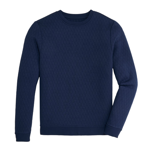 Clarke Quilted Crewneck - Naval Academy