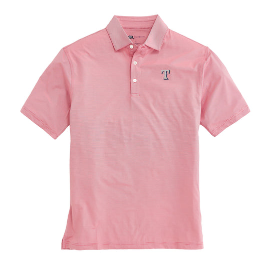 Texas Rangers Hairline Stripe Performance Polo - Red