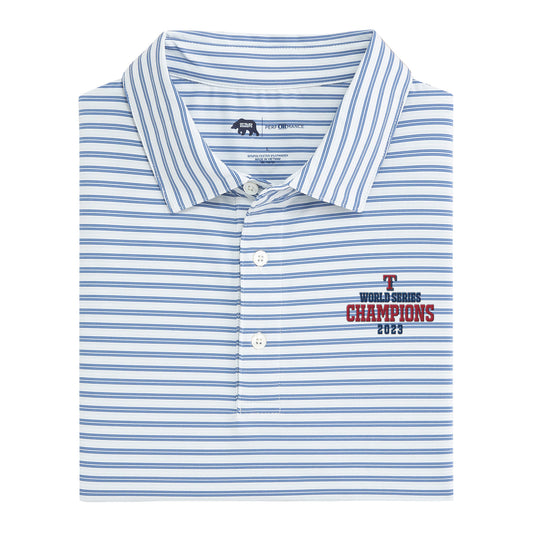Texas Rangers World Series Wedge Stripe Performance Polo