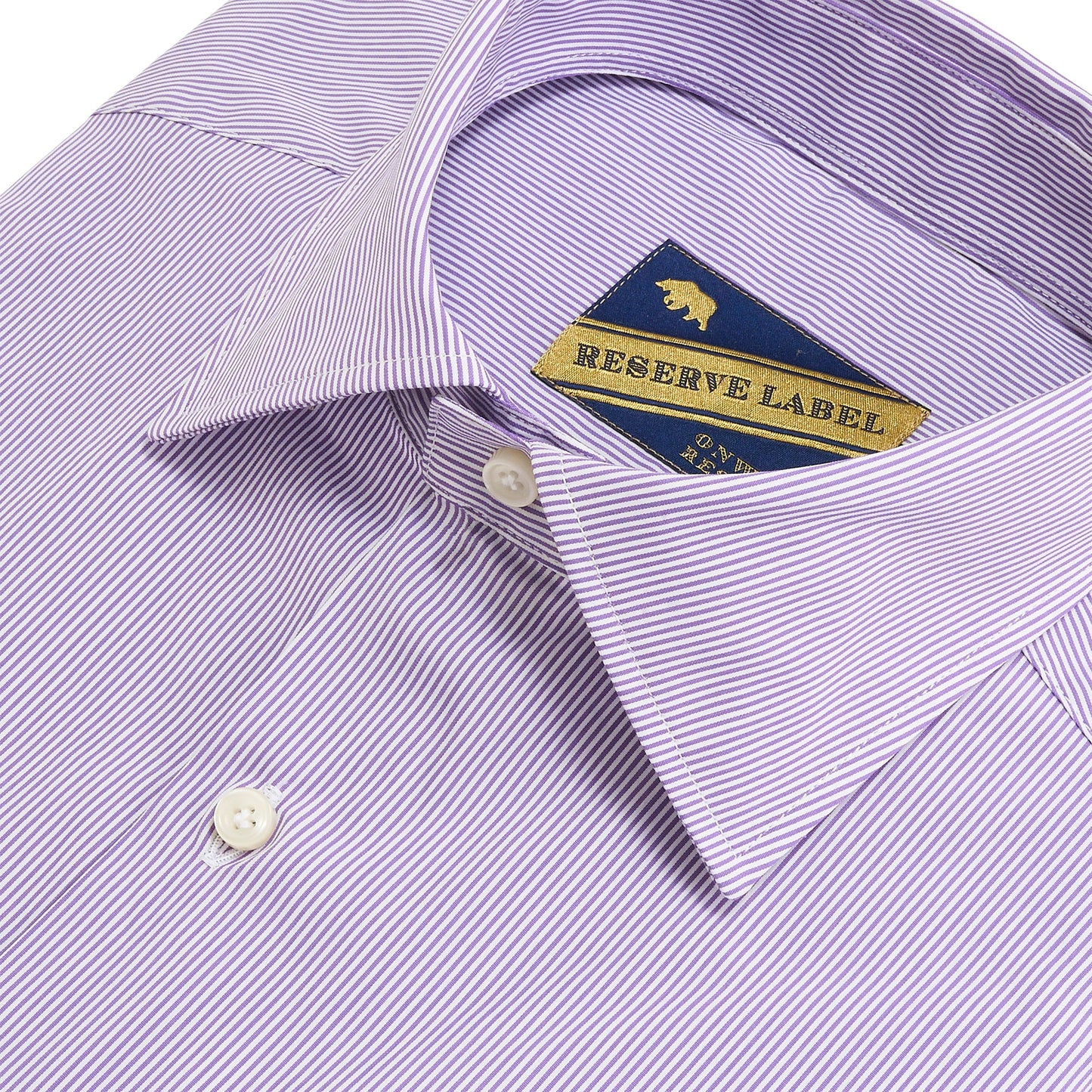 Daybreak Ticking Stripe Reserve Spread Collar - Daybreak