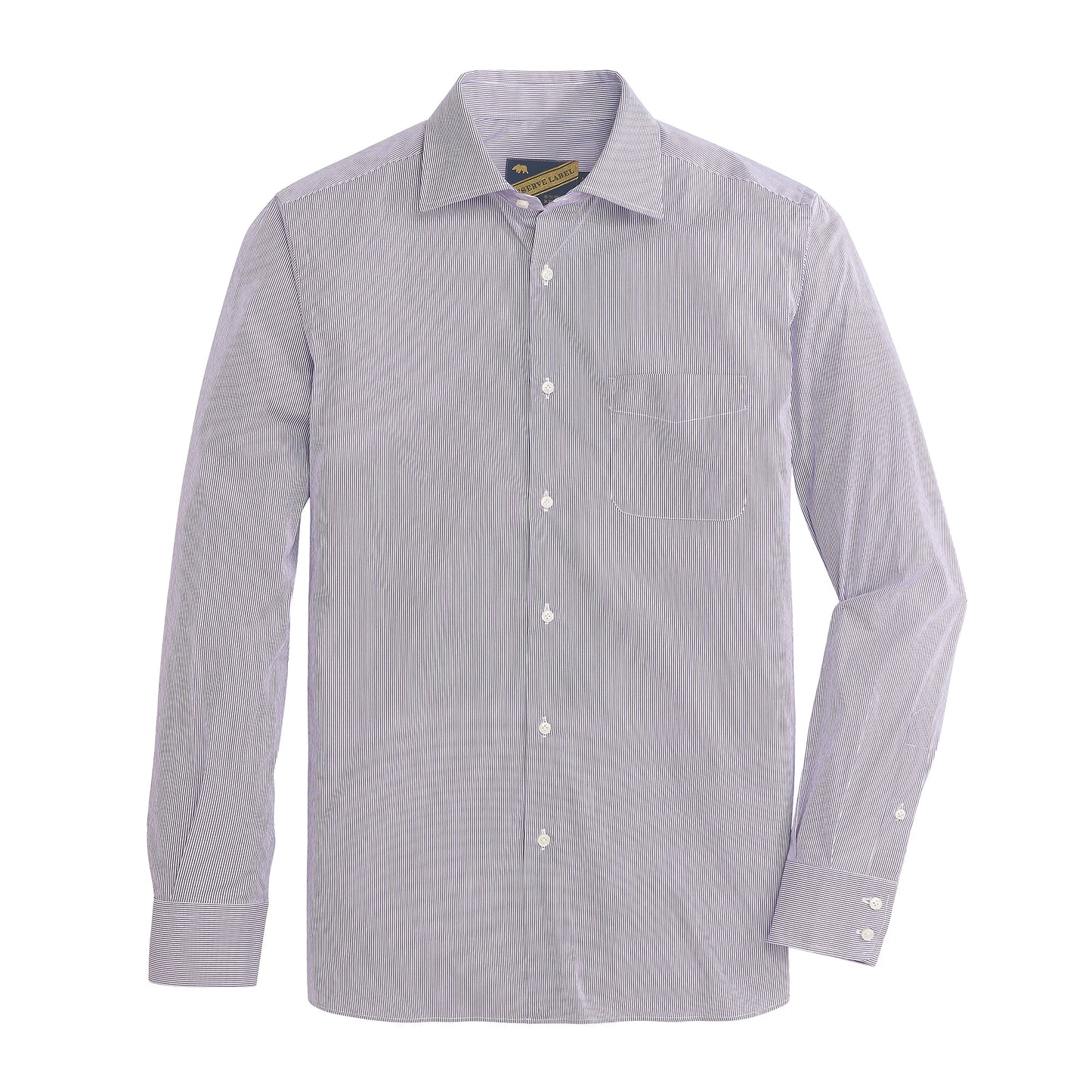 Daybreak Ticking Stripe Reserve Spread Collar - Daybreak