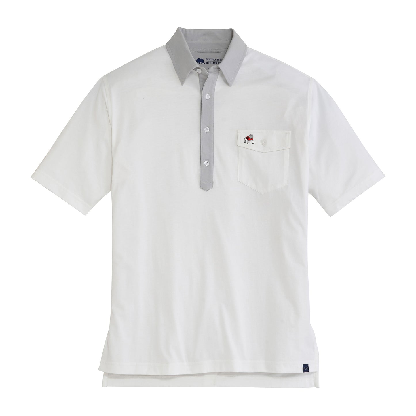 UGA Standing Bulldog Old School Rivalry Polo - Harbor Mist