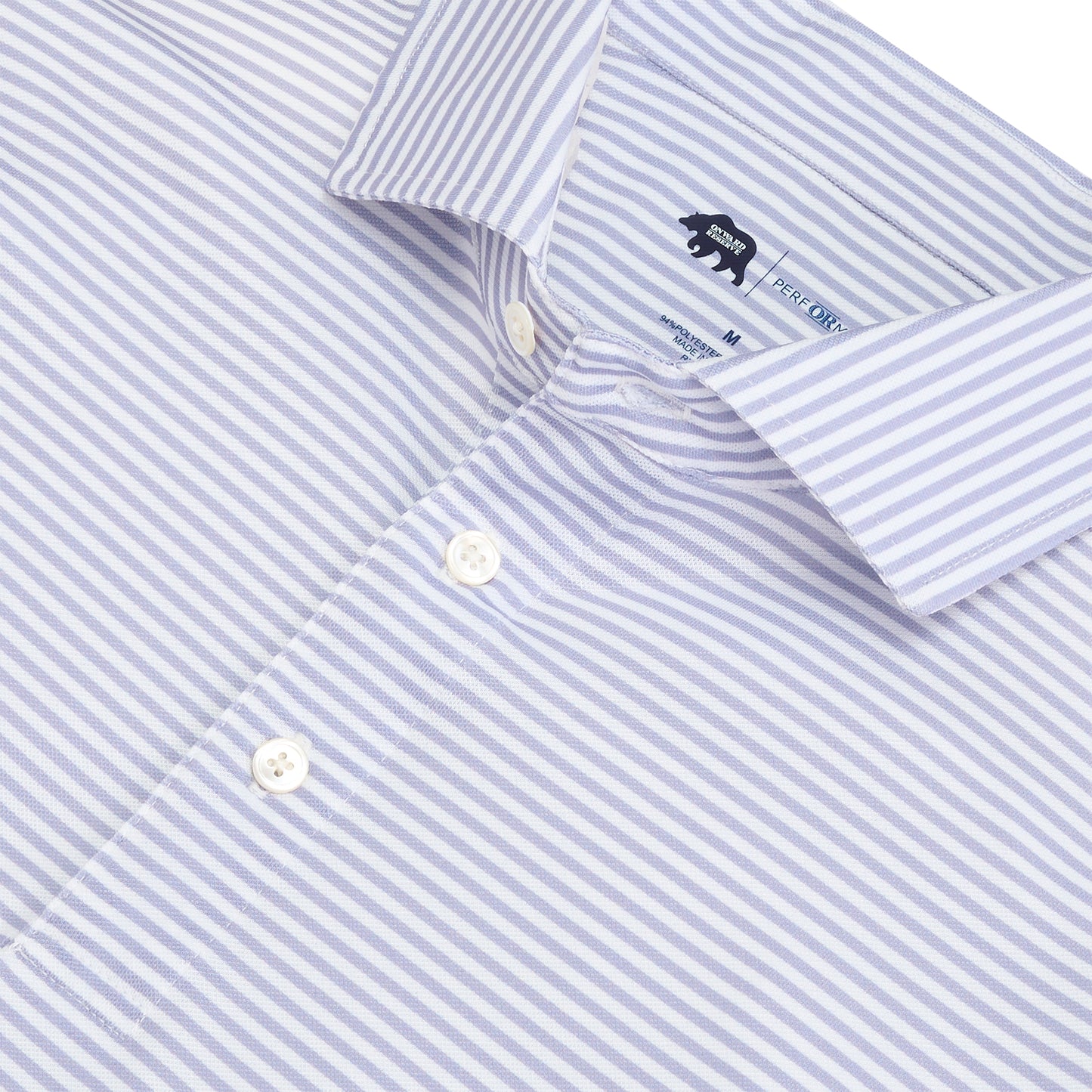 Echo Stripe Performance Pique Polo - Iris