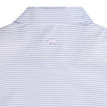 Echo Stripe Performance Pique Polo - Iris