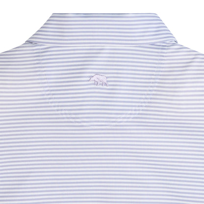 Echo Stripe Performance Pique Polo - Iris