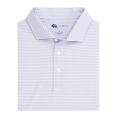 Echo Stripe Performance Pique Polo - Iris