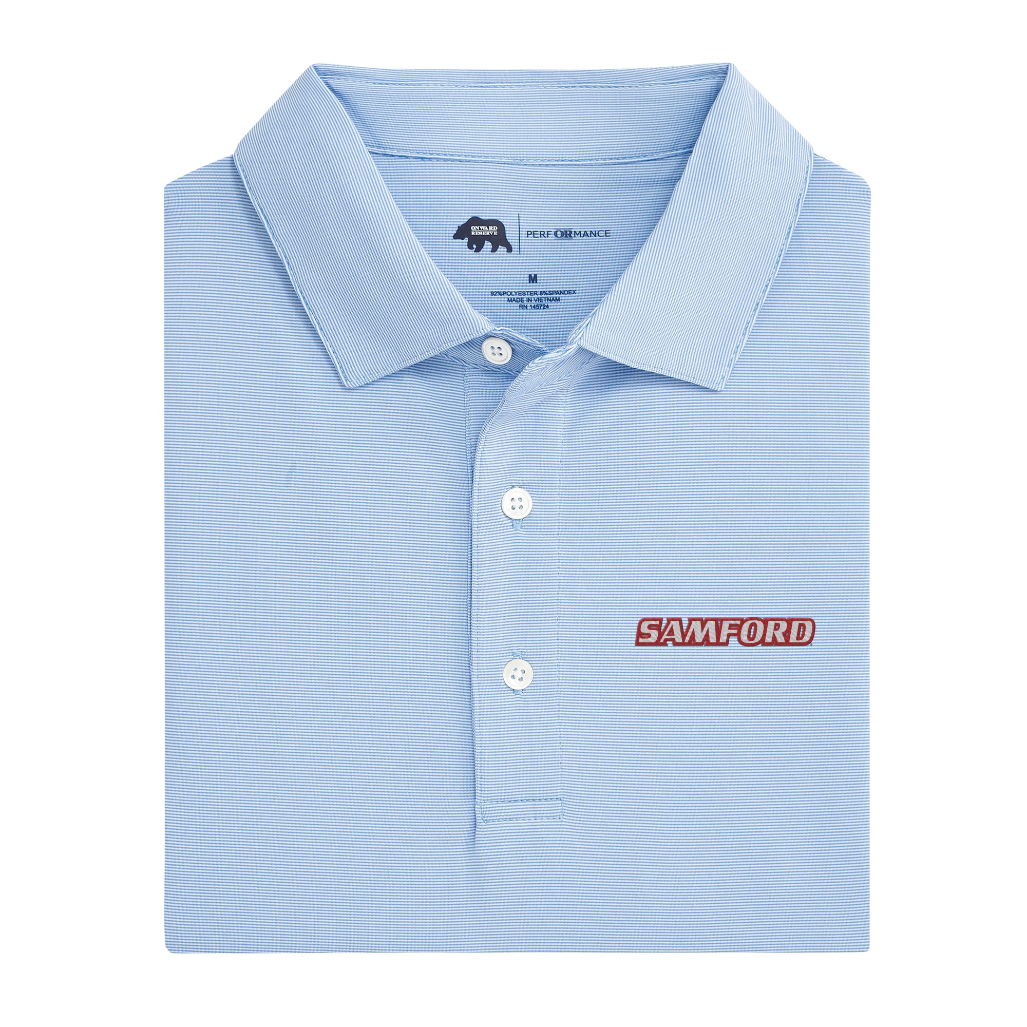 Samford Racing Heads Hairline Stripe Samford Performance Polo - Sky – Onward Reserve