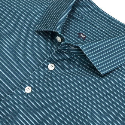 Scout Stripe Performance Polo - Blue Wing Teal