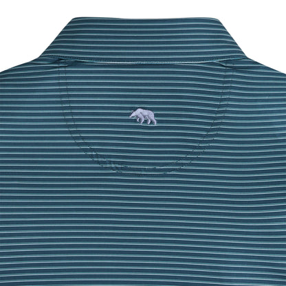 Scout Stripe Performance Polo - Blue Wing Teal