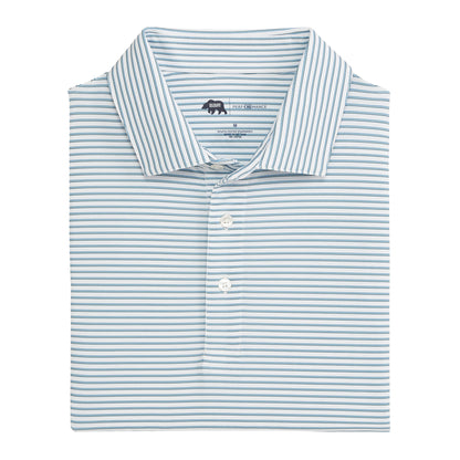 Scout Stripe Performance Polo - Lake