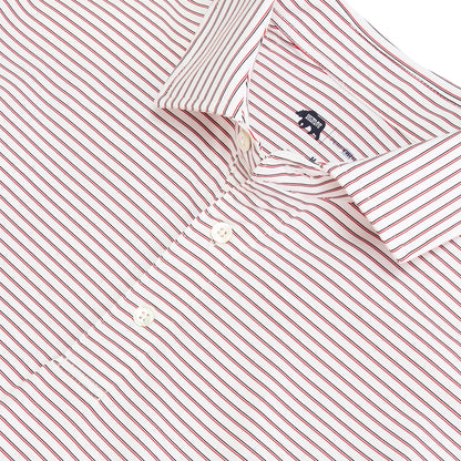 Scout Stripe Performace Polo - Red