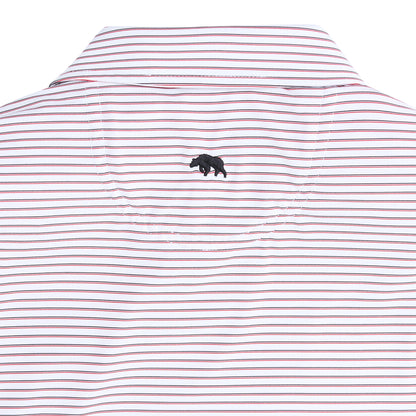 Scout Stripe Performace Polo - Red