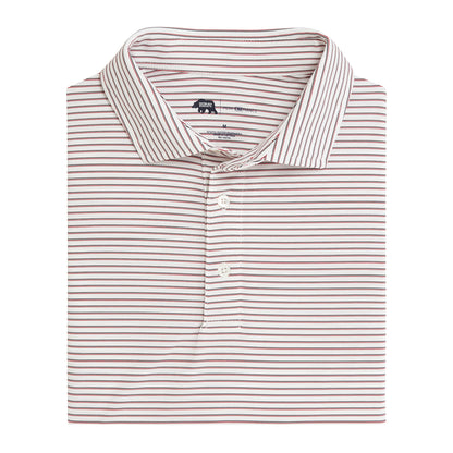 Scout Stripe Performace Polo - Red