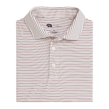 Scout Stripe Performance Polo - Red