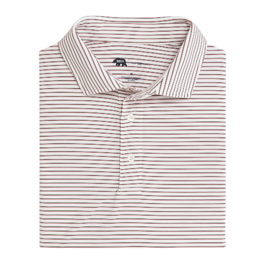 Scout Stripe Performance Polo - Red