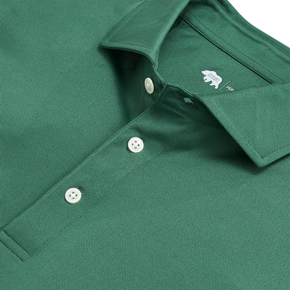 Solid Performance Pique Polo - Smoke Pine