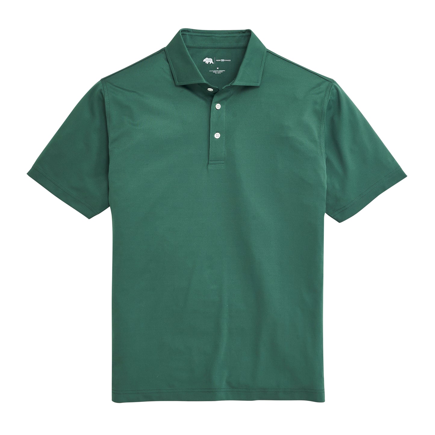 Solid Performance Pique Polo - Smoke Pine