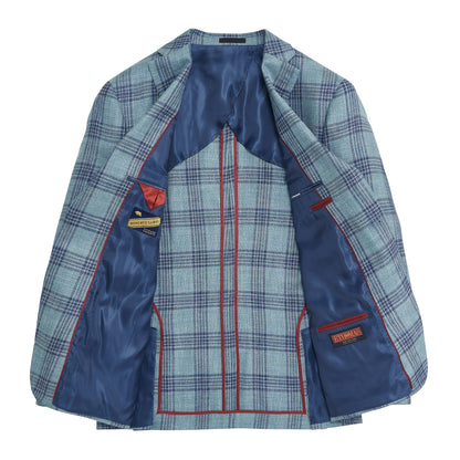 E. Thomas Deep Sea Plaid Sport Coat