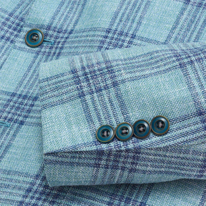 E. Thomas Deep Sea Plaid Sport Coat