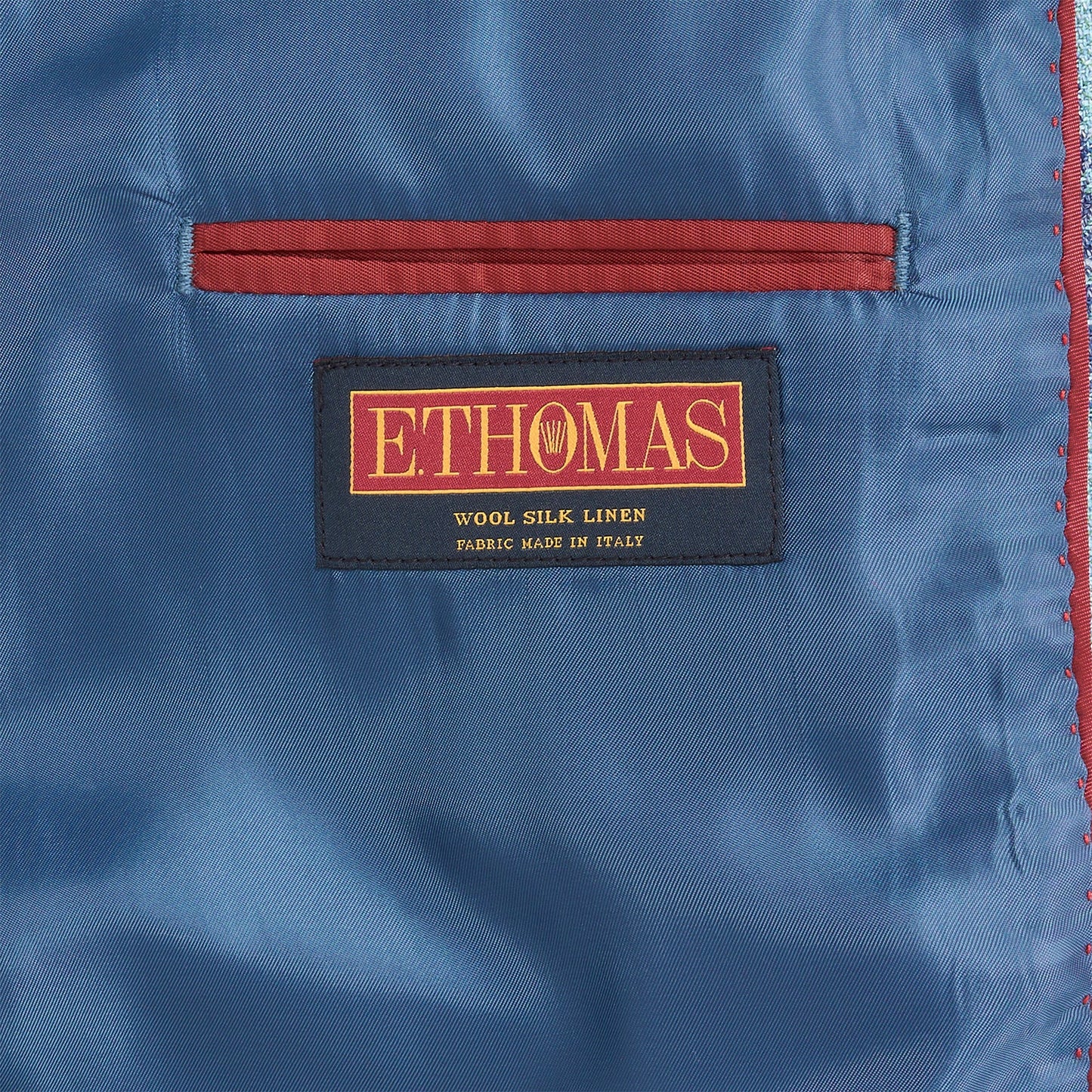 E. Thomas Deep Sea Plaid Sport Coat