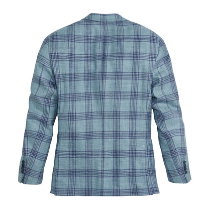 E. Thomas Deep Sea Plaid Sport Coat
