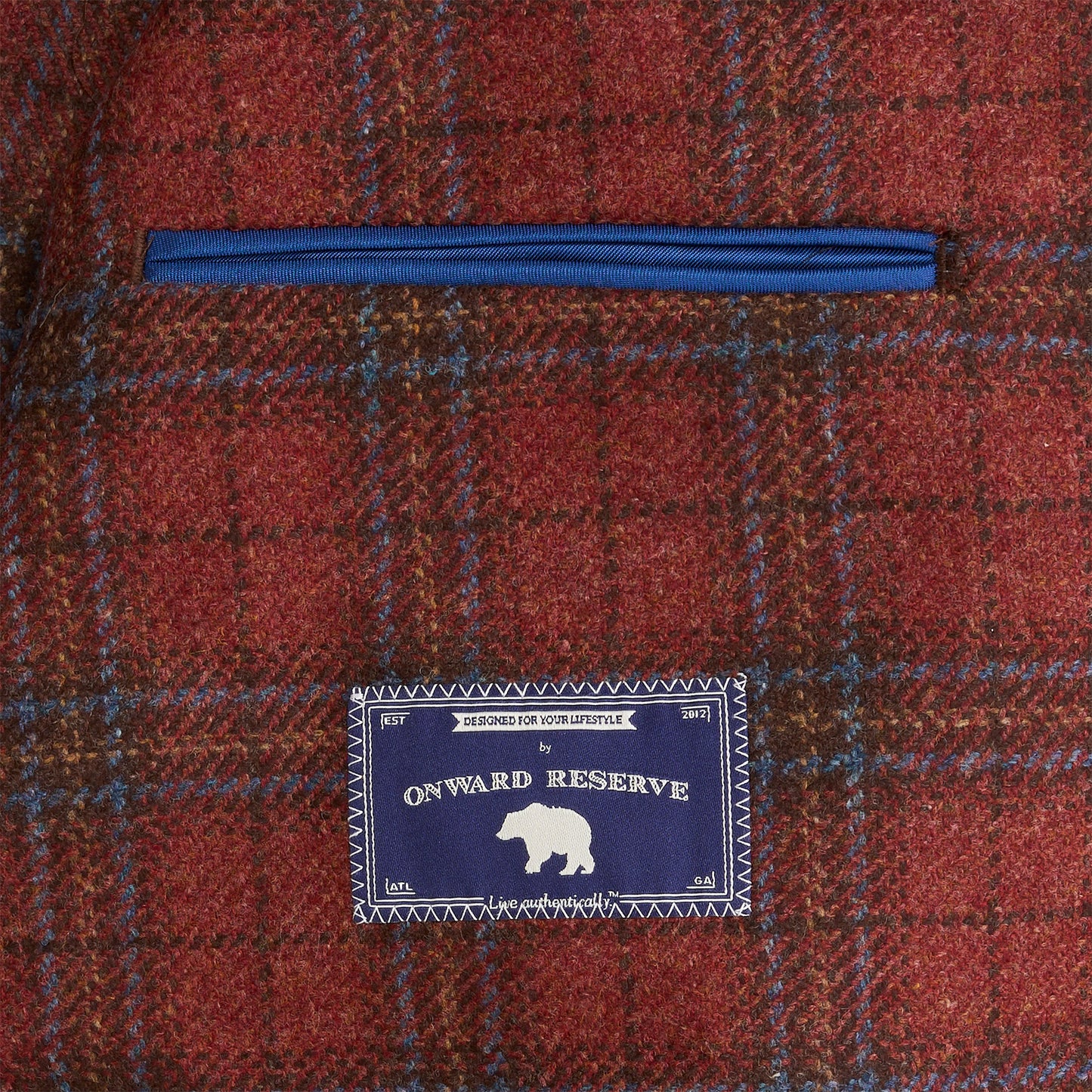 Di Pray Brick Plaid Sport Coat - Brick Red