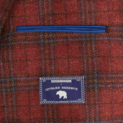 Di Pray Brick Plaid Sport Coat - Brick Red