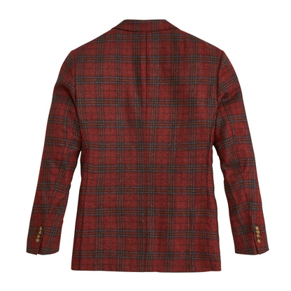 Di Pray Brick Plaid Sport Coat - Brick Red
