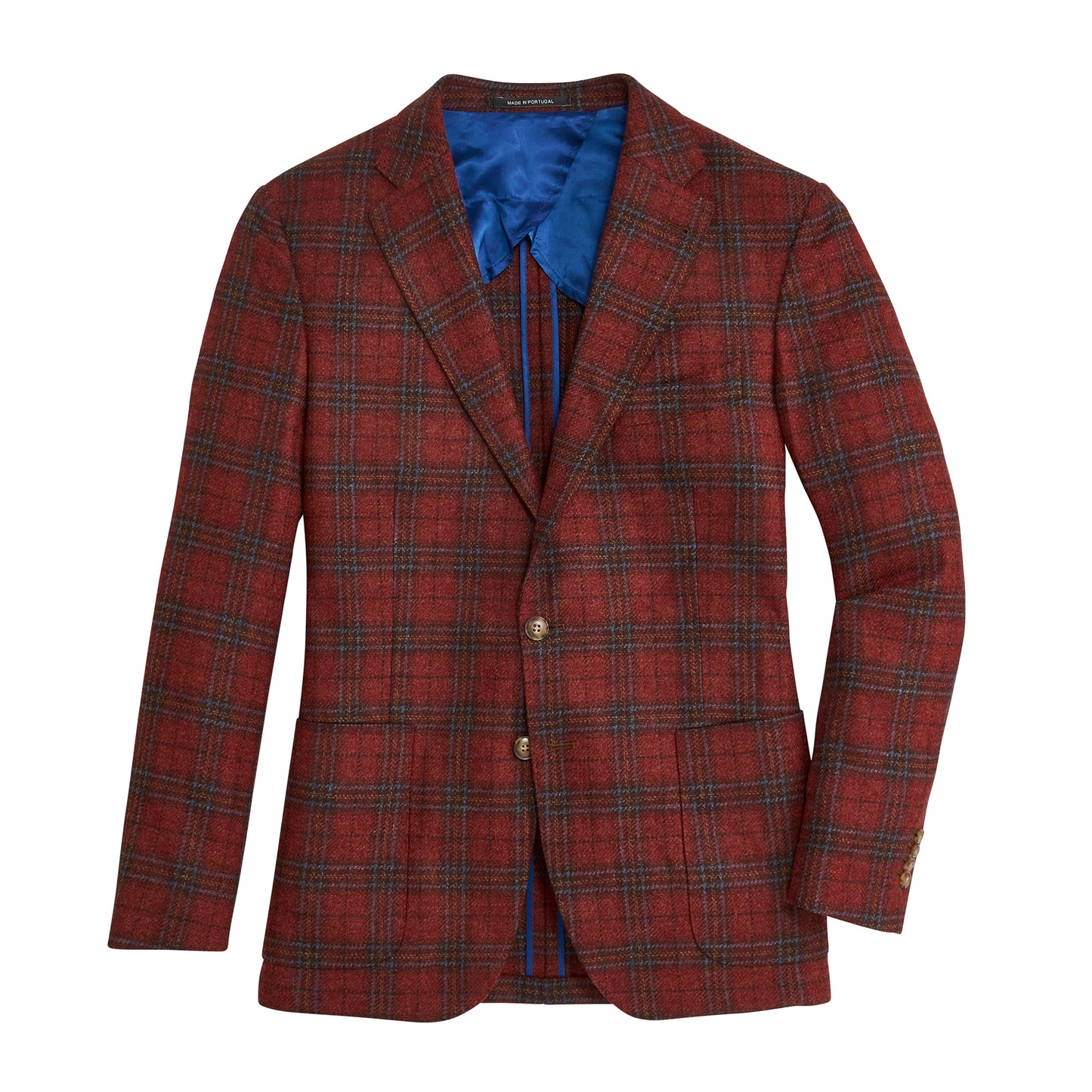 Di Pray Brick Plaid Sport Coat - Brick Red