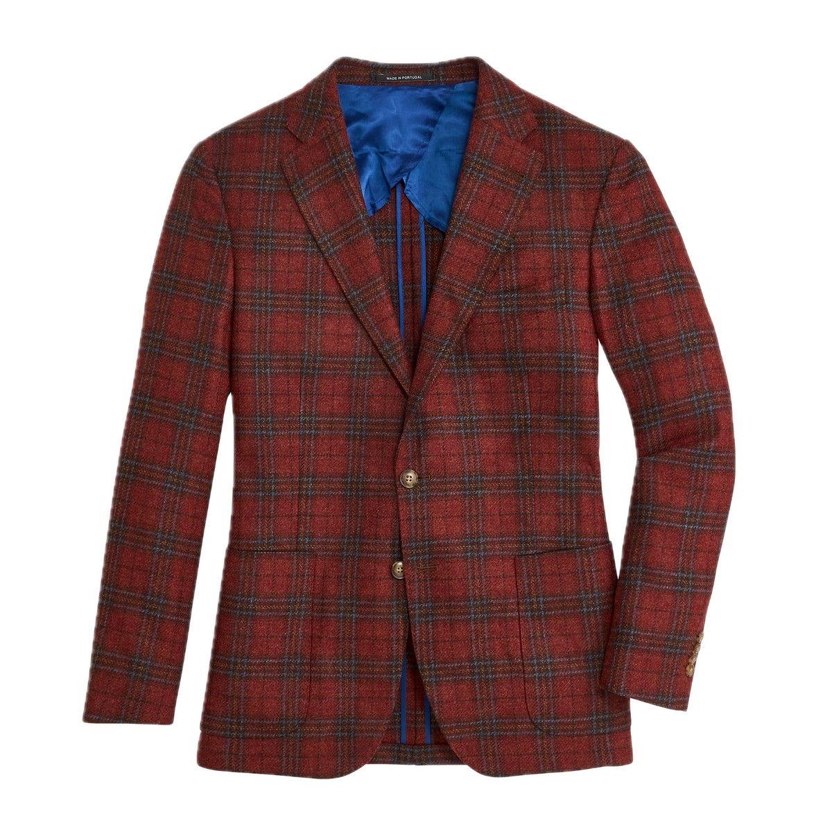 Di Pray Brick Plaid Sport Coat - Brick Red