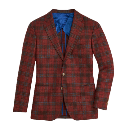 Di Pray Brick Plaid Sport Coat - Brick Red