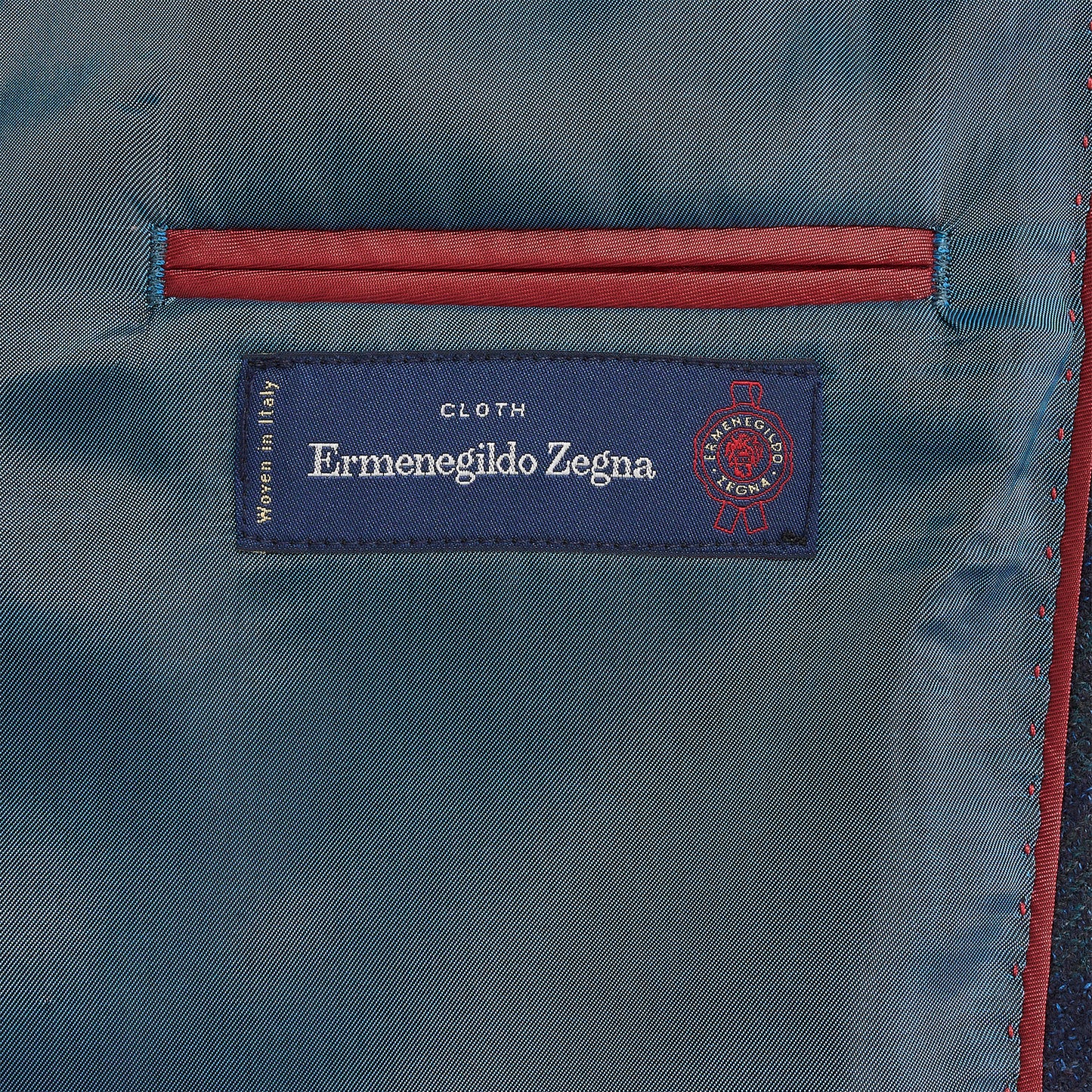 Zegna Blue Indigo Plaid Sport Coat