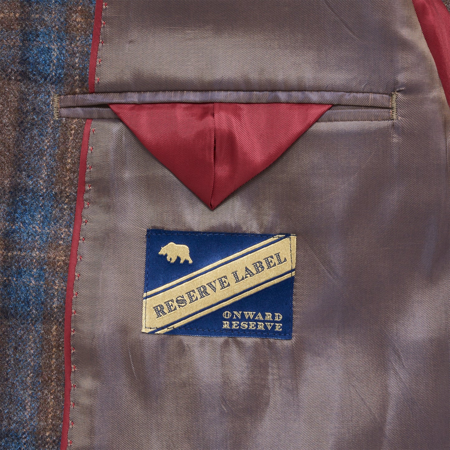 Loro Piana Pine Bark/Country Blue Plaid Sport Coat