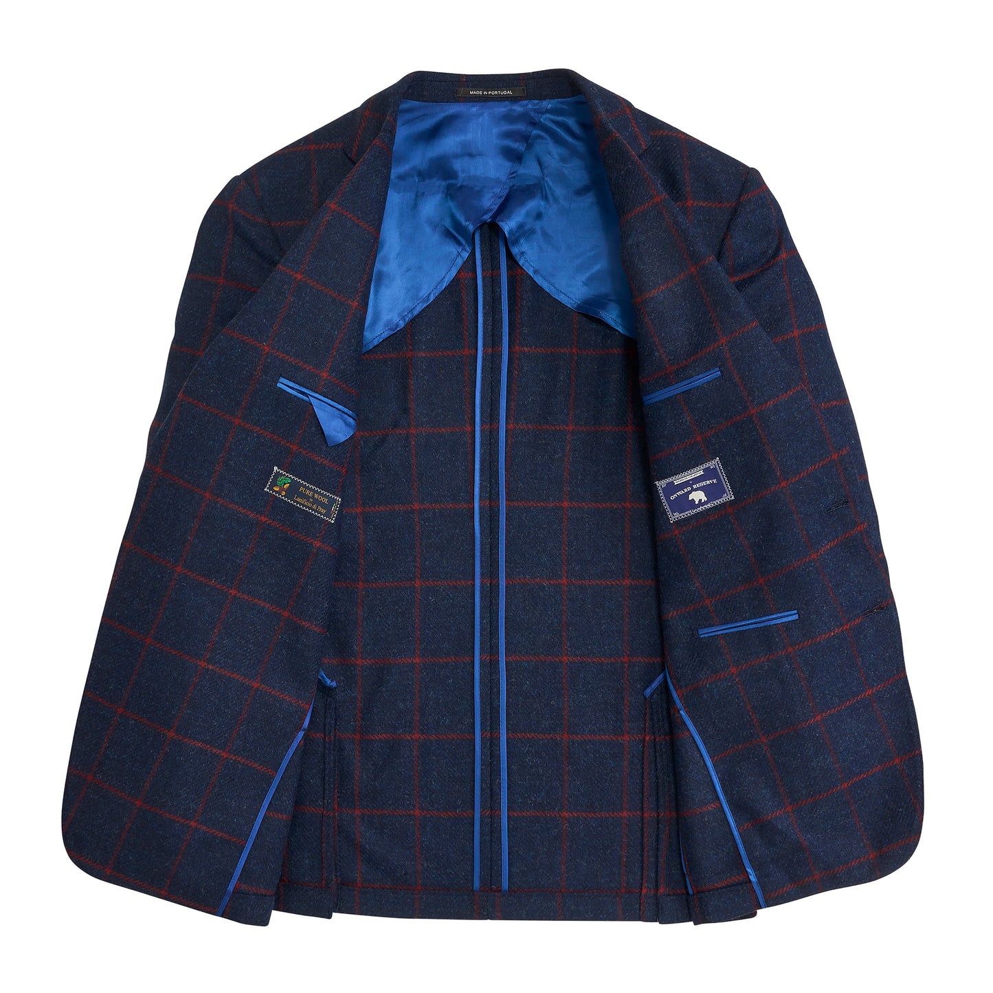 Di Pray Ensign Windowpane Sport Coat - Ensign Blue