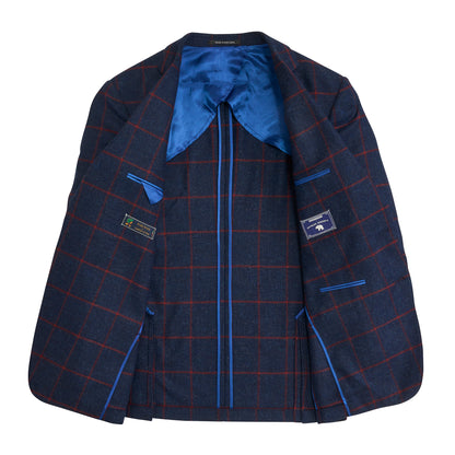 Di Pray Ensign Windowpane Sport Coat - Ensign Blue