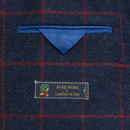 Di Pray Ensign Windowpane Sport Coat - Ensign Blue
