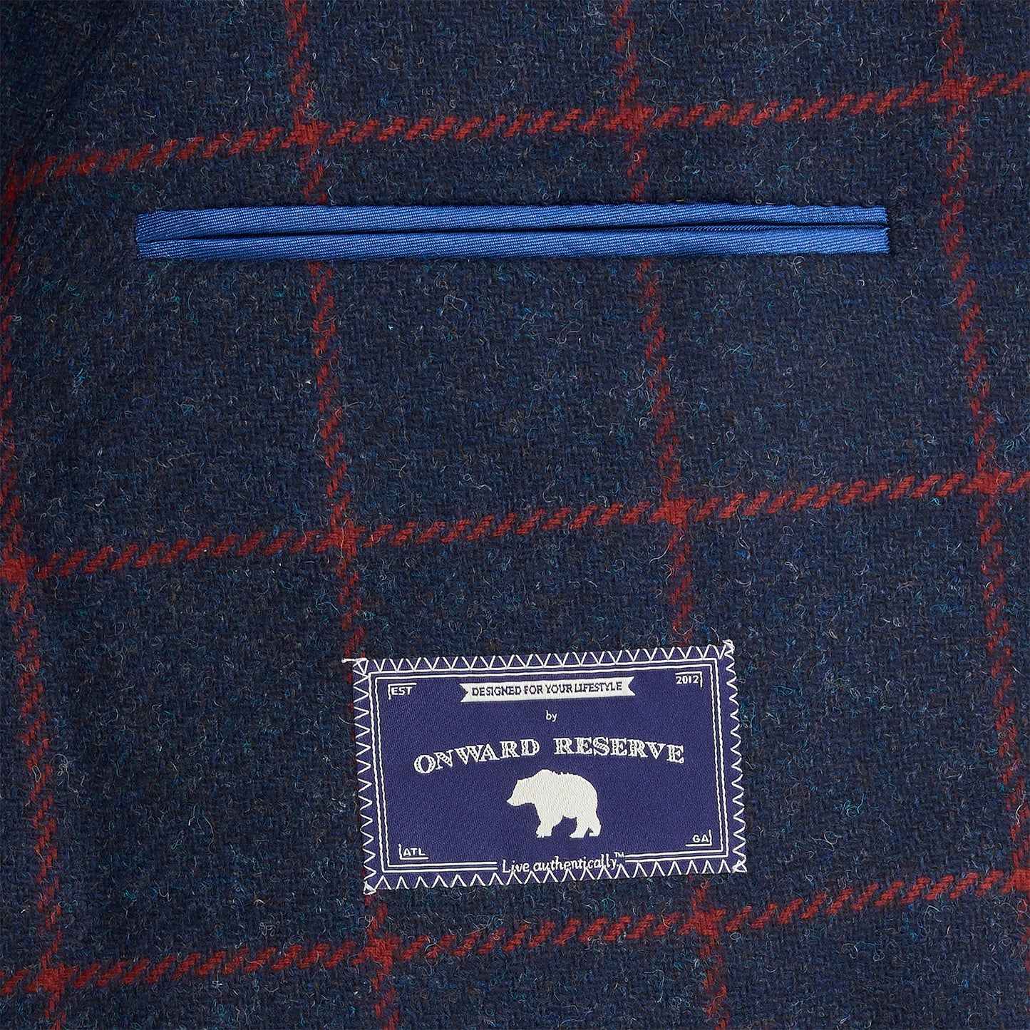 Di Pray Ensign Windowpane Sport Coat - Ensign Blue