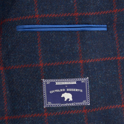 Di Pray Ensign Windowpane Sport Coat - Ensign Blue