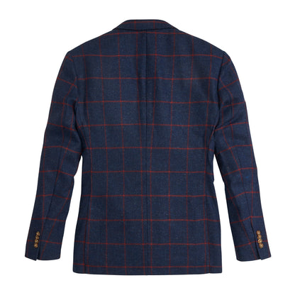 Di Pray Ensign Windowpane Sport Coat - Ensign Blue