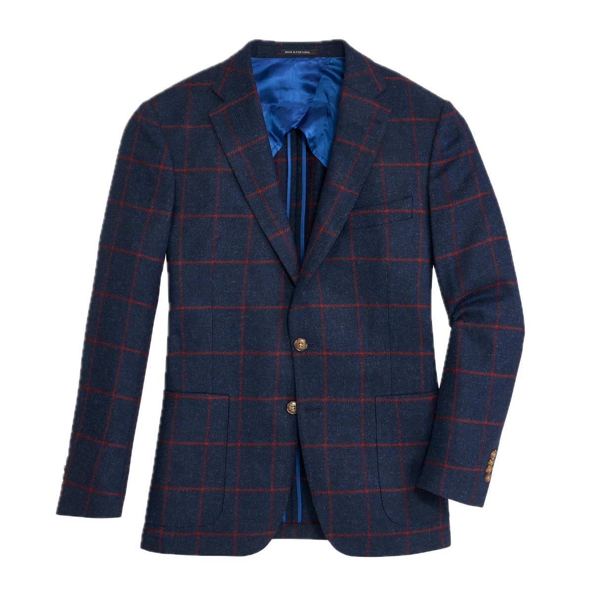 Di Pray Ensign Windowpane Sport Coat - Ensign Blue