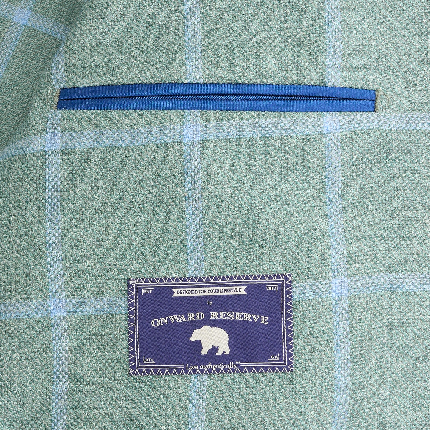 Drago Surf Windowpane Sport Coat - Surf