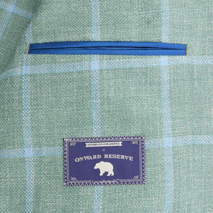 Drago Surf Windowpane Sport Coat - Surf