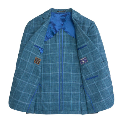 Drago Aquatic Windowpane Sport Coat - Aquatic