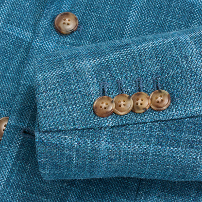 Drago Aquatic Windowpane Sport Coat - Aquatic