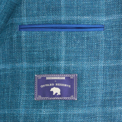 Drago Aquatic Windowpane Sport Coat - Aquatic