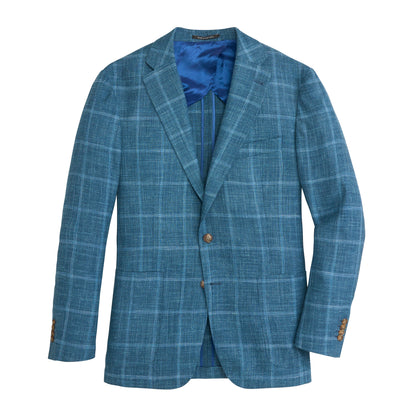 Drago Aquatic Windowpane Sport Coat - Aquatic