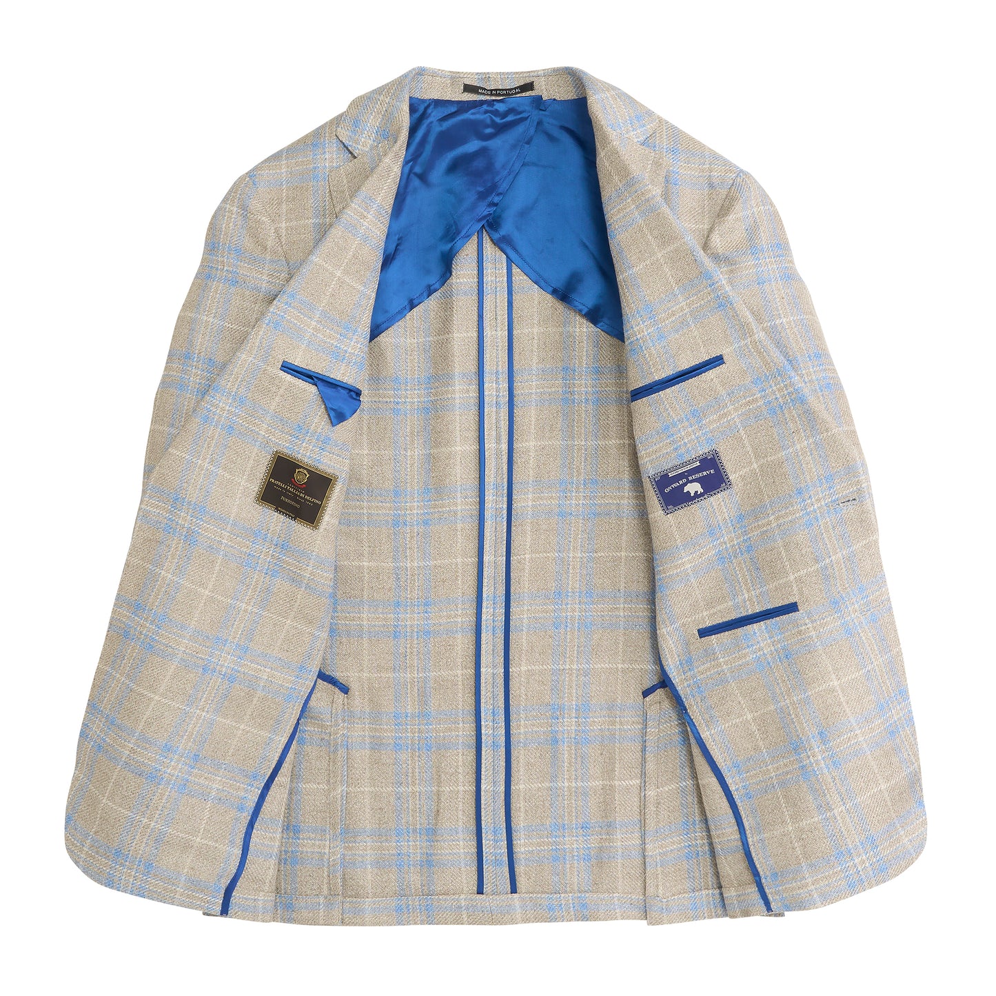 Fratelli Pelican Plaid Sport Coat - Pelican