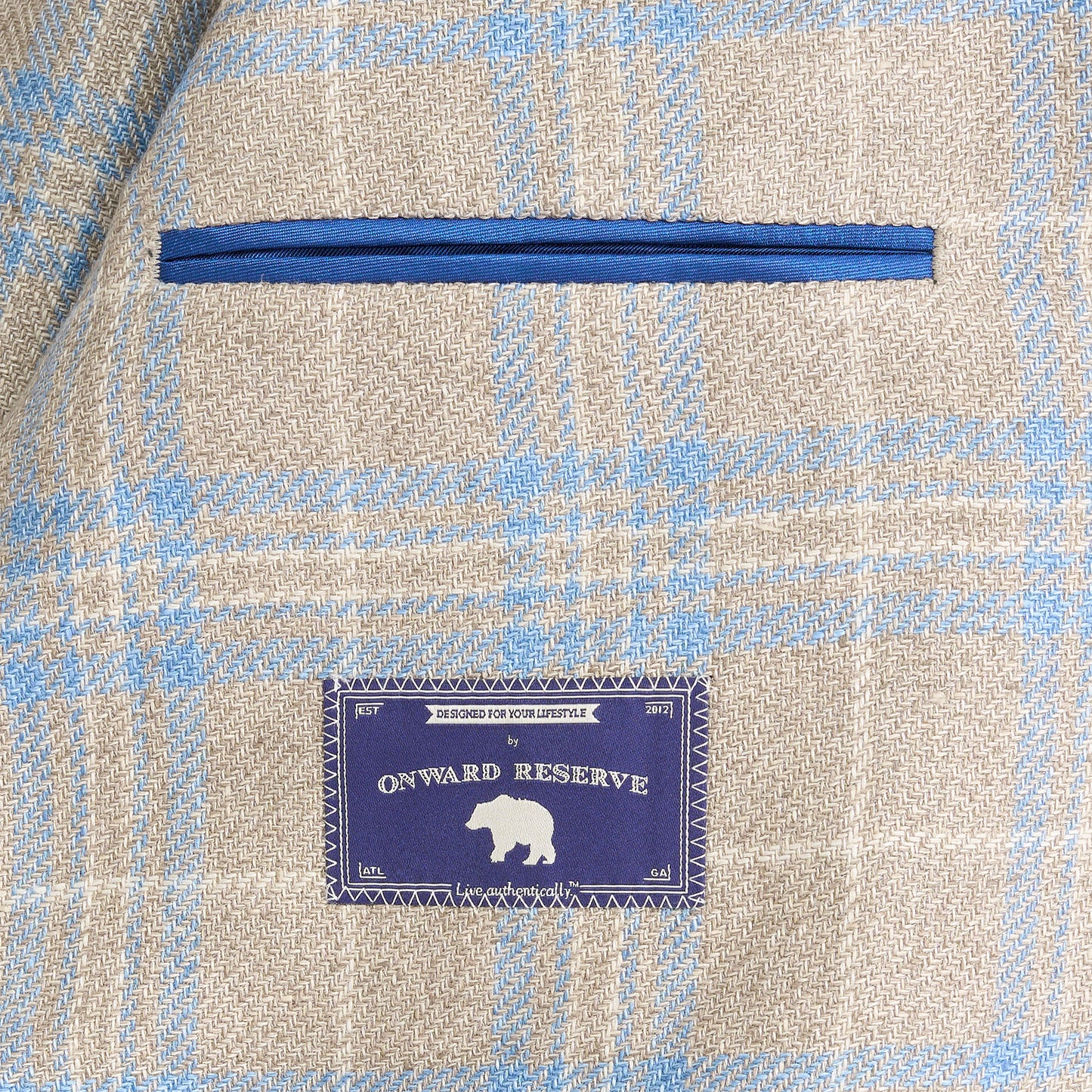 Fratelli Pelican Plaid Sport Coat - Pelican