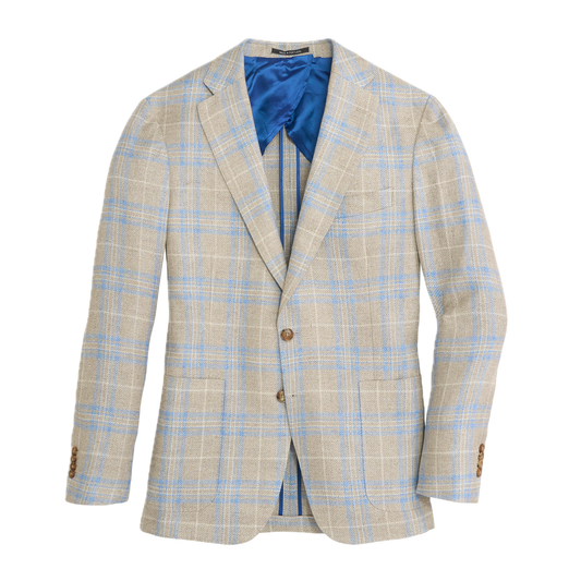 Fratelli Pelican Plaid Sport Coat - Pelican